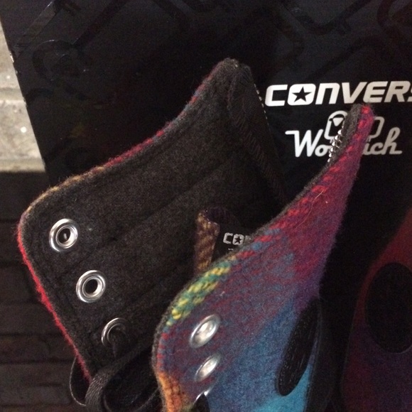 Converse woolrich size 5 multi color New In Box! - Picture 4 of 5